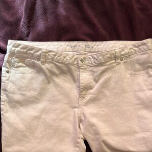 Michael Kors White Ankle Cropped Jeans